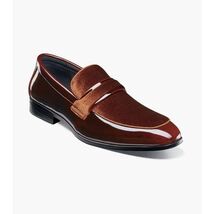 Stacy Adams Spratley Moc Toe Saddle Slip On Dress Shoes Brown 25686-200 image 3