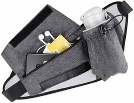 Running Belt Waist Fanny Pack with Water Bottle Holder and Reflective Strips - £13.55 GBP
