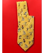 Looney Tunes Necktie Warners Bros Yellow Bugs Taz Sylvester Daffy Elmer ... - $44.39