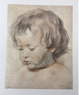 Rubens Vintage Print &quot;Head Of A Boy&quot; 18”x14” Penn Prints - £51.00 GBP