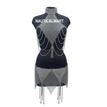 Medieval Chianmail Top and Skirt Body Jewelry Aluminium Chain Layers Sty... - $3,526.58 MXN