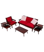 Vtg 1950s 1960s Hall&#39;s Lifetime Furniture Living Room Set 1:6 11&quot;+ MCM C... - $195.58 CAD