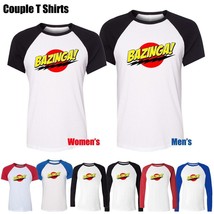 Men&#39;s Women&#39;s Bazinga Big Bang Theory Sheldon Cooper Graphic Tee Couple T-shirt - £14.08 GBP
