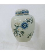 Ginger Jar White Blue Floral Andrea By Sadek 6&quot; Vintage Home Decor - £26.47 GBP