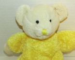Plush Cream beige tan teddy bear wearing attached yellow outfit pajamas ... - £32.68 GBP