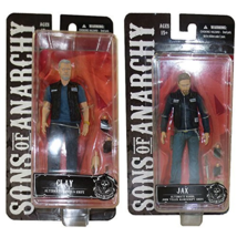 Sons of Anarchy -  Jax Teller &amp; Clay Morrow 6&quot; Set of 2 Figures by Mezco Toyz - £52.18 GBP
