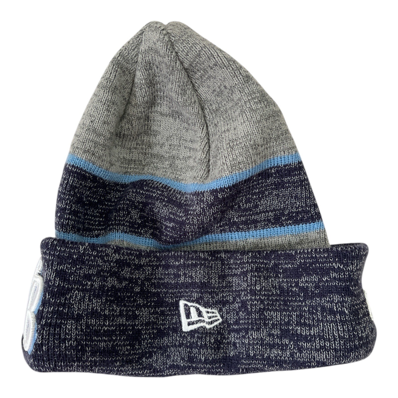 Tampa Bay Rays New Era Knit Beanie Hat Gray Navy Blue MLB Genuine Merchandise Item image 3