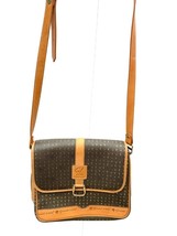 VTG Retro GRAND LION Women Crossbody Shoulder Bag Leather Italy Brown Tan - $73.98