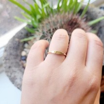 Solid 9ct 9k Gold Dainty Classic Oval Boat Baguette Shaped Signet Ring, ... - $198.99