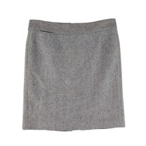 J CREW Herringbone Tweed Wool Blend Short Pencil Mini Skirt Women&#39;s Size 12 - $29.03