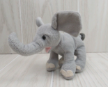 Russ Berrie Plush mini small elephant gray white felt toes pink mouth - £15.65 GBP
