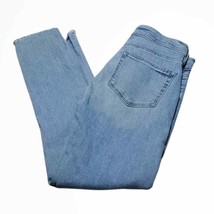 Ann Taylor LOFT Skinny Crop Blue Jeans Raw Hem Size 0 Waist 28 In Inseam 27 In - £22.78 GBP