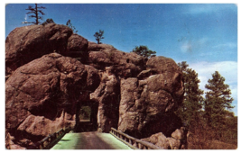 Black Hills SD South Dakota Needles Tunnel Highway Entrance Postcard 1952 - £5.37 GBP