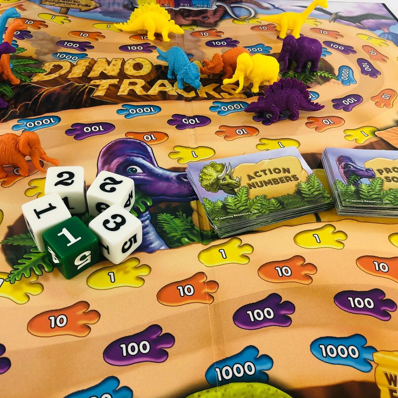 Learning Resources Dino Math Tracks Board Game Dinosaurs - Other ...