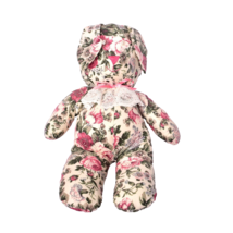 Vintage Floral Bunny Rabbit Pink Roses Stuffy - $22.07