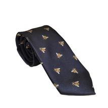 Kings Collection Men Formal Bee Pattern Ties Polyester Blue Neck Tie - £15.41 GBP