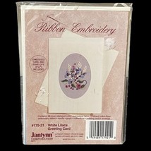 Janlynn White Lilacs Greeting Card Ribbon Embroidery Kit 179-21 - £11.98 GBP