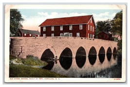 Old Stone Bridge Cortland New York NY UNP WB Postcard M19 - £1.53 GBP
