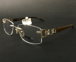 Technolite Clear Brille Rahmen TFD 1010 YG Gold Brown Schildplatt 52-17-135 - $55.73