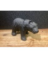Vintage Black Bear Hard Plastic Bear Figurine Toy approx 4" - $6.98