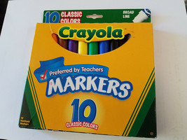 Crayola 58-7722 Broad Line Markers-Classic Colors 10/Pkg (NEW) - £3.49 GBP