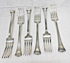 Rogers 1881 Silverplate Dinner Forks Scotia Pattern 1908-1915 6 PC Good ... - $547.60 MXN