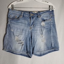 Indigo Rein Shorts Women&#39;s Size 9 Distressed  Denim Y2K  - £11.24 GBP