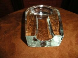 Art Deco heavy glass cigar ashtray. Measures 7.5"  L  x  5"  W x  1.5' H image 7