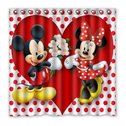 Minnie Mickey Cartoon Disney Custom Waterproof Polyester Shower Curtain 4 Size Item image 14