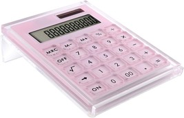 Exputran Acrylic Calculator With Stand, Battery And Solar Hybrid Powered... - £30.00 GBP