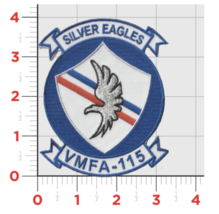 4&quot; Marine Corps VMFA-115 Silver Eagles 1980&#39;S Squadron Embroidered Patch - £27.96 GBP