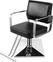 Stylist Chairs For Salon, Hydraulic Pump Salon Chair 360 Degree, Silvery - £208.44 GBP