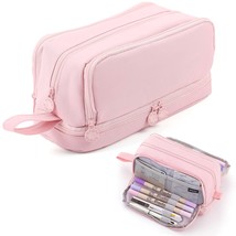 Large Capacity Pencil Case 4 Compartments, Pencil Case With Zipper Portable Hand - £20.87 GBP