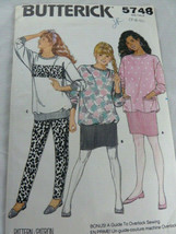 Butterick 5748 Vintage 1980s Girls Dress Pants Top Size 7 8 10 Moderate ... - $9.89