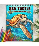 Sea Turtle Spiral-Bound Coloring Book for Adult for Stress Relief and Re... - £17.32 GBP