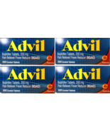 Advil Pain Reliever And Fever Reducer Coated Tablets 100 Tabs each (4 pack) - $527.58 MXN