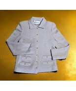 Vintage 1980s Castleberry Womens Wool Mohair Beige Knit Cardigan Jacket ... - €51,79 EUR