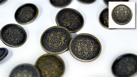 Set of Die Cast Metal Blazer Buttons A429-AG Bronze Colour 3L/7S ø20mm, ø15mm - £14.25 GBP