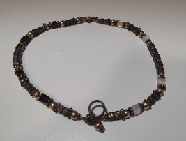 Black Gold Glass beaded choker necklace - £4.71 GBP