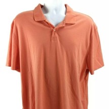Calvin Klein CK Mens XXL 2XL Polo Shirts Peach Golf Cotton Horizontal St... - £6.99 GBP