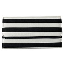 Kut from the Kloth Slim Stripe Wallet Black White Vegan Leather NWOT Bee... - $10.88