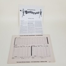 Rules and Scoresheets Avalon Hill/SI STATIS PRO NBA BASKETBALL 1978 - £15.73 GBP