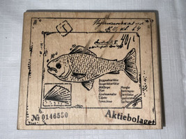 Wooden Rubber Stamp Stampers Anonymous Swedish Craft Supply Art Material - $19.79