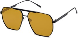 SOJOS Retro Oversized Square Polarized Sunglasses for Women and Men Vint... - £20.09 GBP
