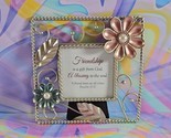 Friendship Silver Tone Floral Themed Picture Frame, 3&#39;&#39; x 3&#39;&#39; Picture - £3.70 GBP