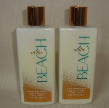 Bath &amp; Body Works At The Beach Shea &amp; Vitamin E Body Lotion Lot of 2 Bot... - $19.79