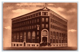 Army Navy YMCA Building Bremerton Washington WA UNP Sepia Artvue Postcard U14 - £11.88 GBP