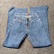 VTG Tommy Hilfiger Jeans Women 1 x 32 Blue Flare Wide Leg Mid Rise Pants - £17.95 GBP