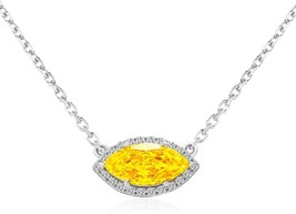 Women Fashion Pendant Necklace Platinum plated Gold Plated 18K Lover (Yellow) - £19.30 GBP