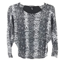 INC International Concepts Womens Shirt Size Small S Black Snake Long Sleeve   - $20.47